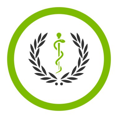 Sağlığa bakım amblemi vektör simge yuvarlak