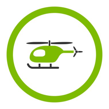 Helikopter yuvarlak vektör simgesi