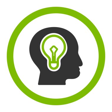 Fikir yuvarlak vektör simgesi