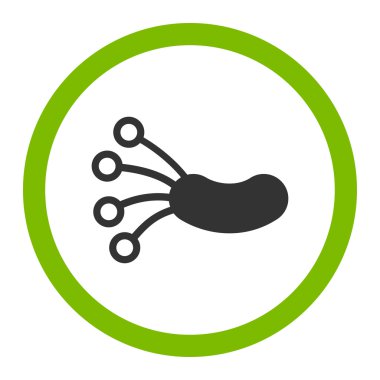 Enfeksiyon mikrop yuvarlak vektör simgesi