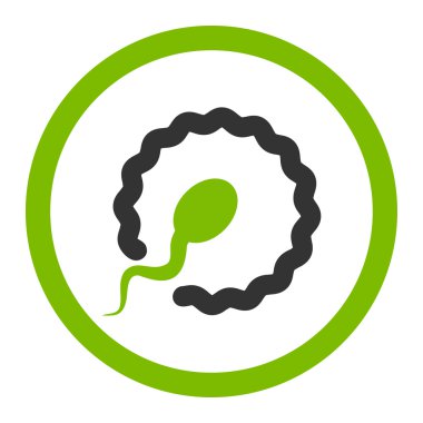 Döllenme yuvarlak vektör simgesi