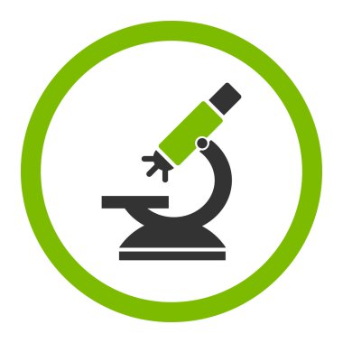 Labs mikroskop yuvarlak vektör simgesi