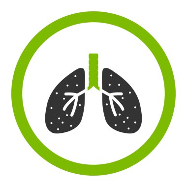 Akciğerler yuvarlak vektör simgesi