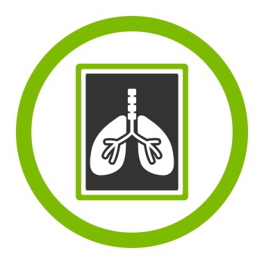 Akciğer röntgeni fotoğraf yuvarlak vektör simgesi