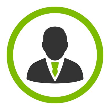 Yöneticisi yuvarlak vektör simgesi