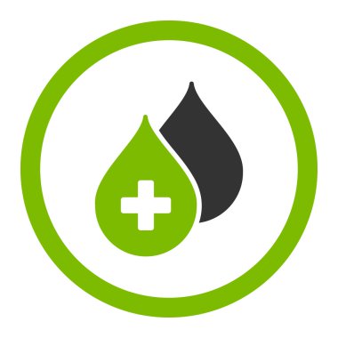 Tıbbi damla yuvarlak vektör simgesi