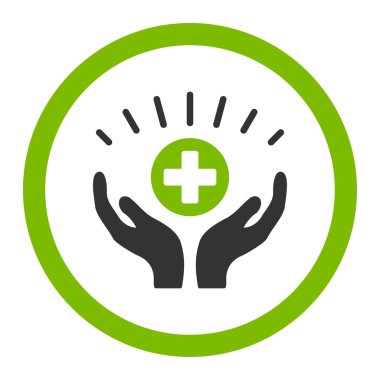 Tıbbi bakım yuvarlak vektör simgesi