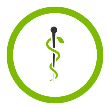 Tıbbi iğne yuvarlak vektör simgesi