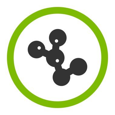 Mikrop kolonisi yuvarlak vektör simgesi