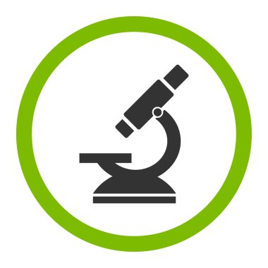 Mikroskop yuvarlak vektör simgesi