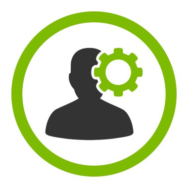 Migren yuvarlak vektör simgesi