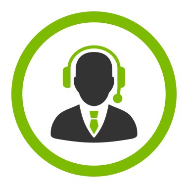 Operatör yuvarlak vektör simgesi