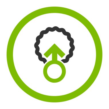 Ovum penetrasyon yuvarlak vektör simgesi