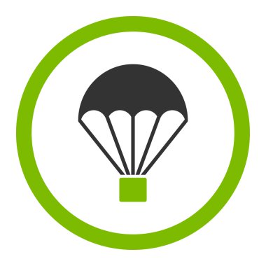 Paraşüt yuvarlak vektör simgesi