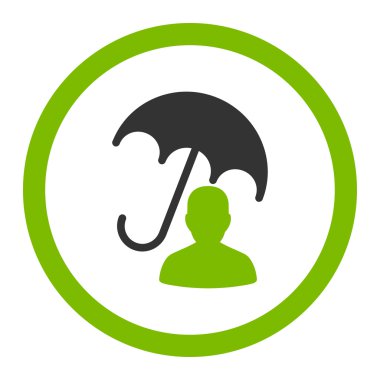 Hasta bakımı yuvarlak vektör simgesi