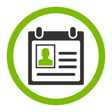 Kişisel rozet yuvarlak vektör simgesi