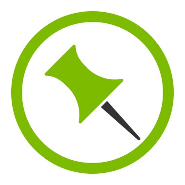 PIN yuvarlak vektör simgesi