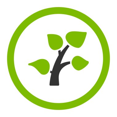 Bitki yuvarlak vektör simgesi