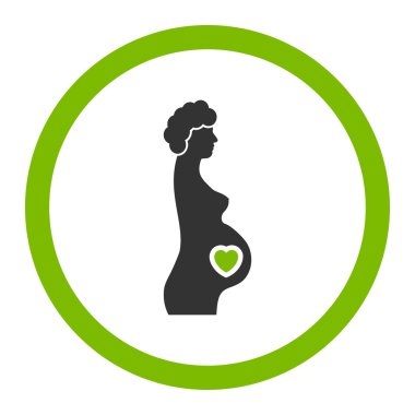 Hamile kadın yuvarlak vektör simgesi
