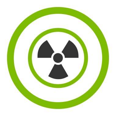 Radyasyon tehlike yuvarlak vektör simgesi