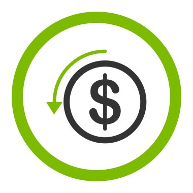 Yuvarlak vektör simge iade