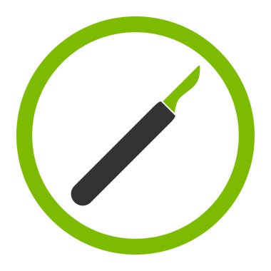 Neşter yuvarlak vektör simgesi