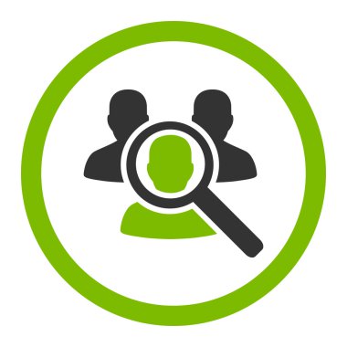 Arama hasta yuvarlak vektör simgesi