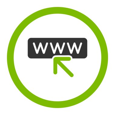 Seçin web sitesi yuvarlak vektör simge