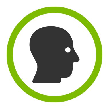 Sessiz kafa vektör simge yuvarlak