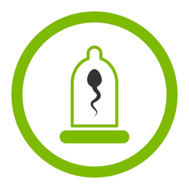 Sperm prezervatif yuvarlak vektör simgesi