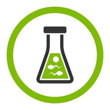 Sperm sıvı yuvarlak vektör simgesi