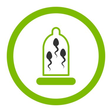 Sperm koruma yuvarlak vektör simgesi