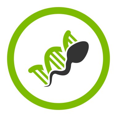 Sperm çoğaltma yuvarlak vektör simgesi