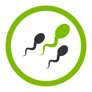 Sperm yuvarlak vektör simgesi