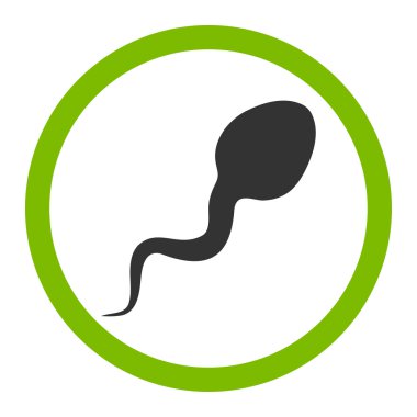 Spermatozoon yuvarlak vektör simgesi