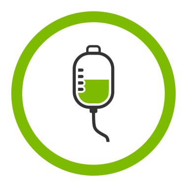 Terapi damlalık yuvarlak vektör simgesi