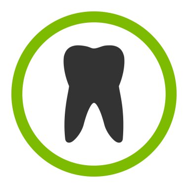 Diş yuvarlak vektör simgesi