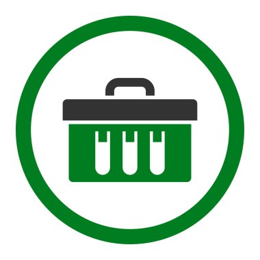 Analiz yuvarlak vektör simgesi