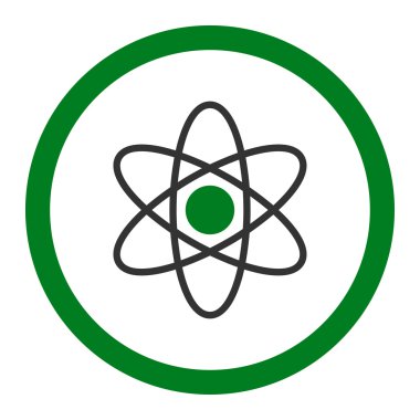 Atom yuvarlak vektör simgesi