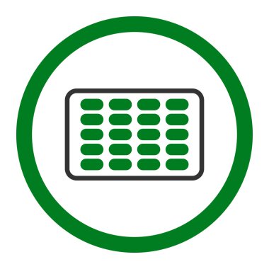 Blister yuvarlak vektör simgesi