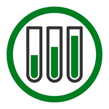 Kan analizi yuvarlak vektör simgesi