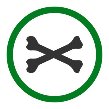 Kemikleri yuvarlak vektör simgesi