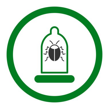 Hata koruma yuvarlak vektör simgesi