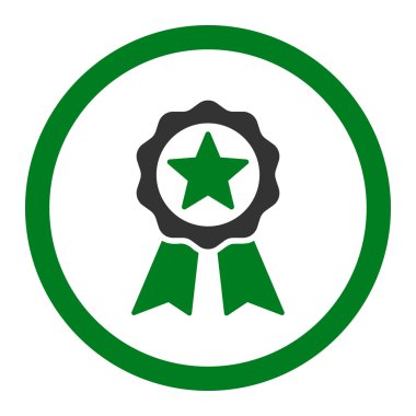 Vektör simge sertifikası mührüne yuvarlak