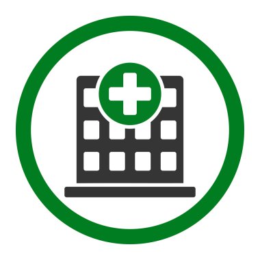 Klinik yuvarlak vektör simgesi