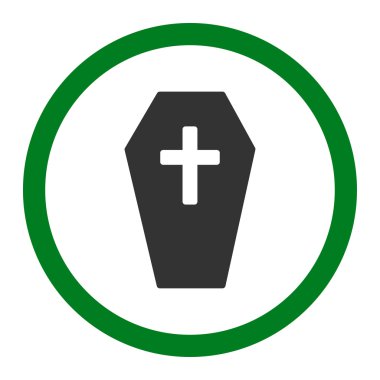 Tabut yuvarlak vektör simgesi