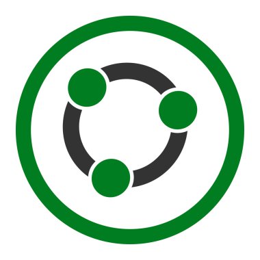 İşbirliği yuvarlak vektör simgesi