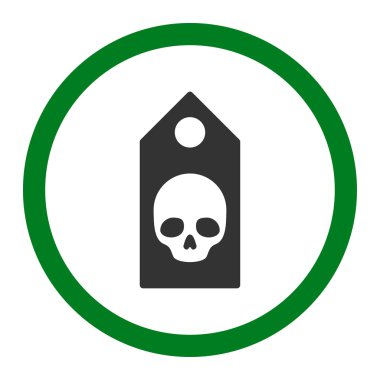 Ölüm kupon yuvarlak vektör simgesi