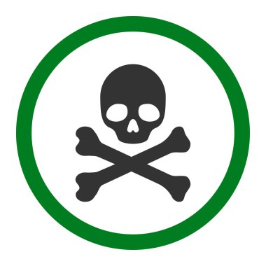 Ölüm yuvarlak vektör simgesi