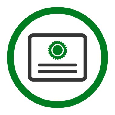 Diploma yuvarlak vektör simgesi